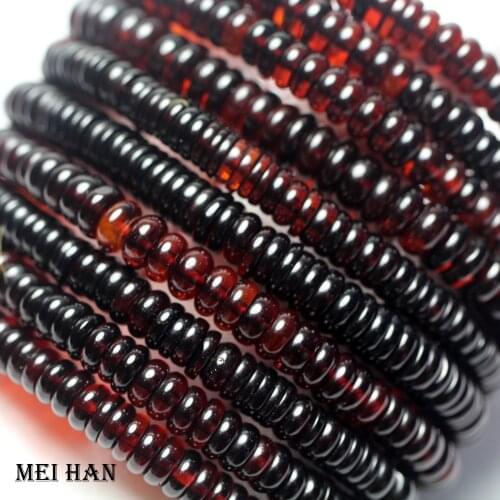Free shipping 6-8mm (1 bracelet) natural The Baltic sea Blood Rose Amber rondelle loose beads for jewelry making DIY