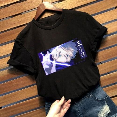 Gojo Satoru T-shirt Japanese Anime Tee Short Casual Loose Shirts Unisex