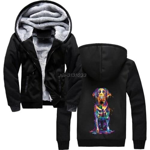 Labrador Splash Art hoodie Lab Lovers Gift Idea Lab Men Winter Thicken Keep Warm Sweatshirt Hooded Jacket Streetwear Harajuku