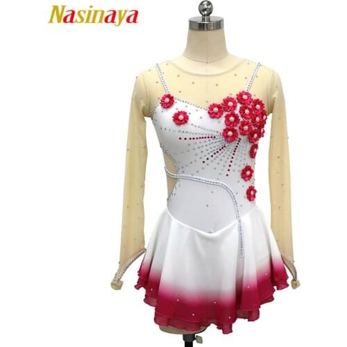 Nasinaya Figure Skating Dress Customized Competition Ice Skating Skirt for Girl Women Kids Patinaje Gymnastics Performance 368