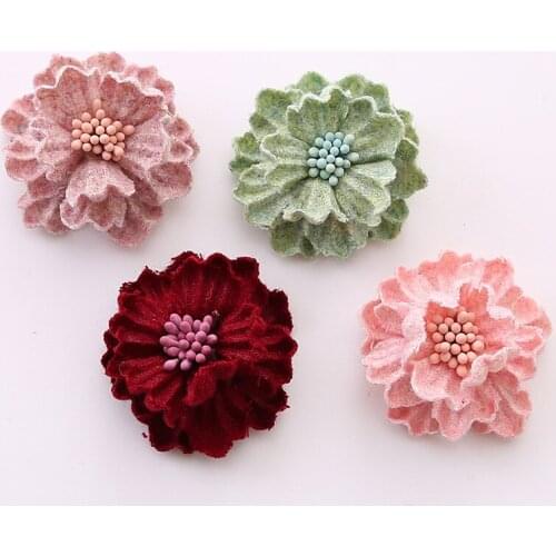Beauty Flower Hair stamen flower For Girls Style Floral Women Girl Hairpins Accessories Blooming Headwear Wholesale