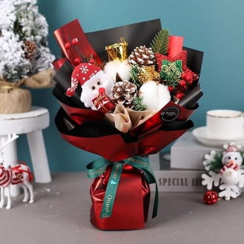 Creative Immortal Bouquet Nordic Christmas Bouquet Valentines Day Small Bouquet Gift Full of Blooming Violets Fire and Charity