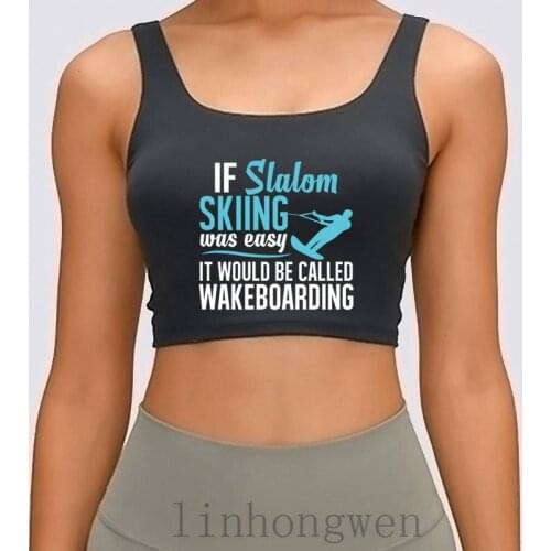 Waterskiing Wakeboarding Ski Sports Funny Slalom Women Tank Top Cotton Trend Printing Size S-XL New Fashion Graphic Crop Top