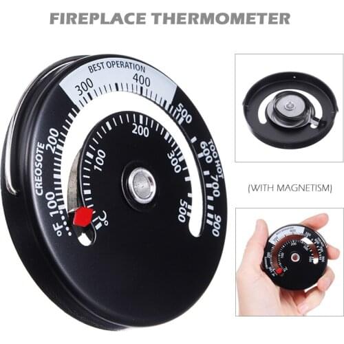 0-500 Degree Magnetic Stove Pipe Thermometer Woodstove Wood Burner Flue Temperature Monitor Flue Pipe Thermometer