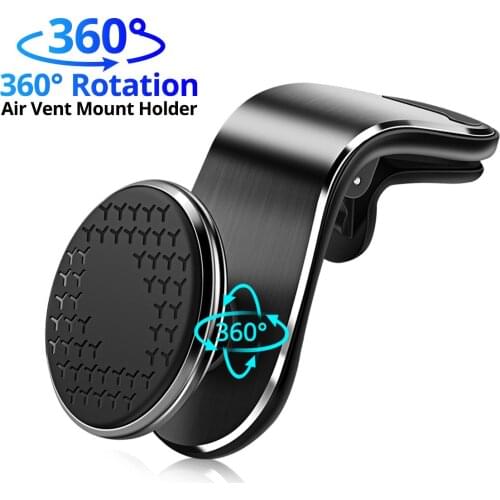 360 Metal Magnetic Car Phone Holder Universal Magnet Air Vent Mount in Car Mobilephone Holder Stand For Tablets and Smartphones