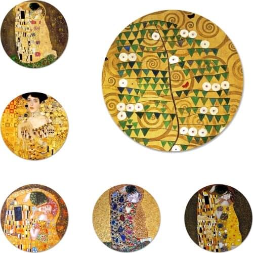 Kiss by Gustav Klimt Icons Pins Badge Decoration Brooches Metal Badges For Clothes Backpack Decoration