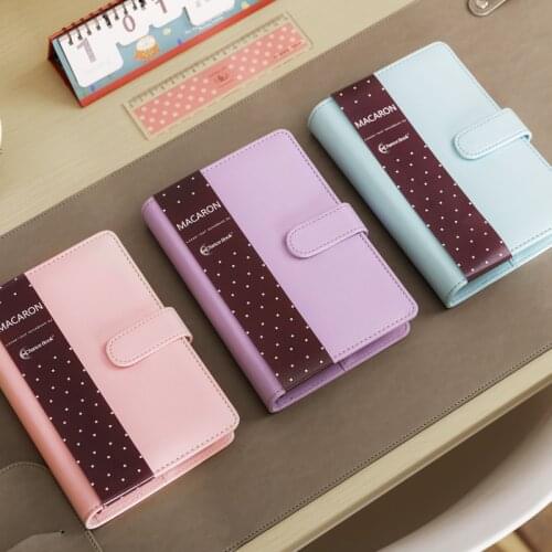 Cute Ring Stationery Business Notebook A5 A6 Genuine Leather Cover Loose Leaf Notebook Diary Travel Journal Sketchbook Planner