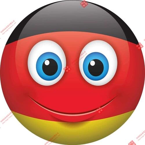 Cartoon Car Germany Flag Weatherproof Car Sticker Caravan Moped Cool Sticker Set Car Sticker Car Childrens Room