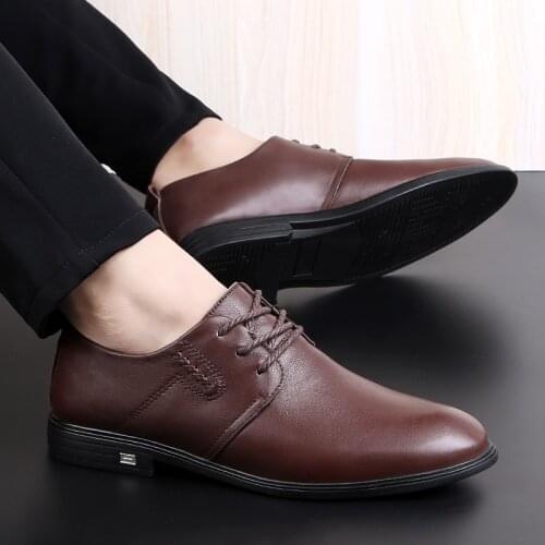 Sapato De Couro Masculino Shoe Casual Man Mens Shoes Men Leather Flat Formal Moccasins For Black Dress
