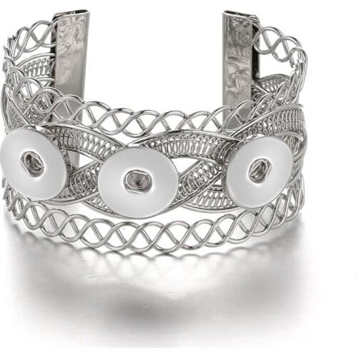 New SG0182 Punk fashion snap bangle Bracelets fit 18MM snap buttons jewelry wholesale