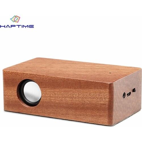 Haptime Portable Induction Speaker Wooden Automatic Sensing Connection Speaker Magic Induction Speaker Support Mobile Phone Ipad