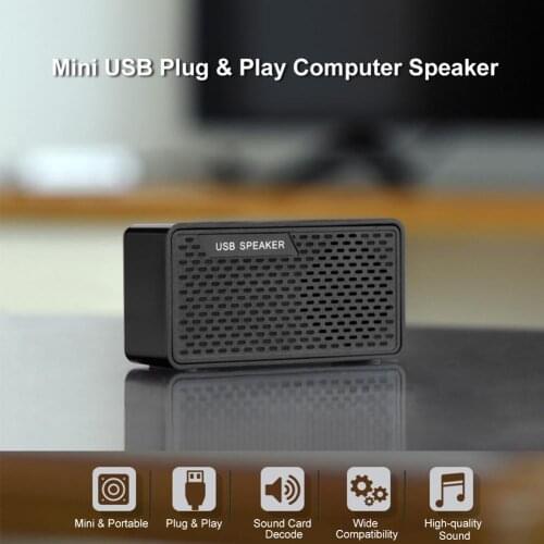 HK-5007 Portable Mini Computer Speaker USB Wired Speakers 3W USB Speaker Double Horn with 1.2m Cable For PC Laptop Notebook