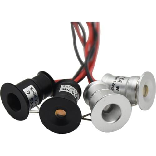 1W DC 3V 12V Dimmable Mini LED Spot 15mm IP65 Home Showcase Lamp Kitchen Ceiling Lightbulb Cabinet 30D/120D Angle Downlight Kit