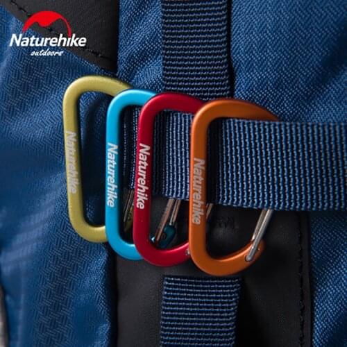 Naturehike Outdoor Accessories Hang Buckles D Carabiner 4cm Tent Buckle 4cm Multifunction Convenient Key Ring Hanging