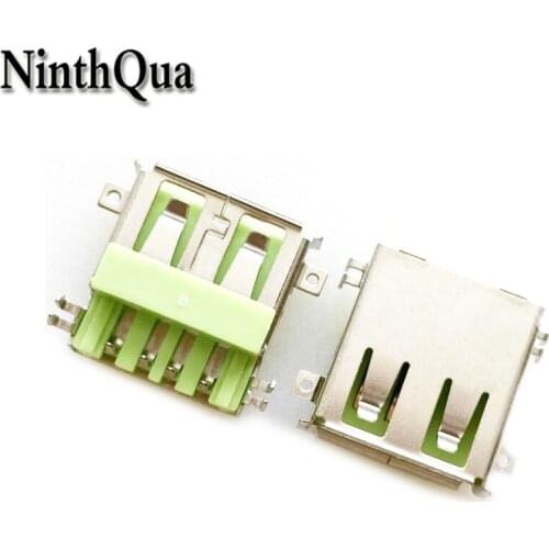 Ninth 1/3/5pcs USB Socket Female 4P USB 2.0 Female Reverse Charging Interface Reverse for Power Bank Green