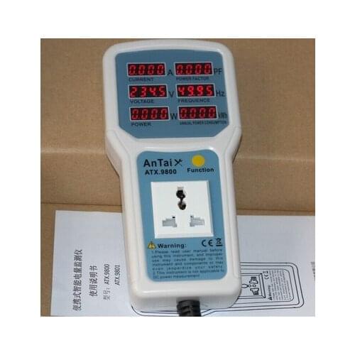 Handheld Electricity Meter Energy Usage Current Voltage Frequency for LED Light Power Consumption kWH, 4400W 20A