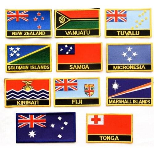 20pcs/lot Self-sticker Flag Armband Embroidery Patches Clothing Decoration Accessories Applique