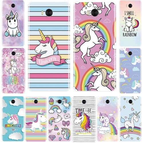 Silicone Case For Huawei Y5 Y6 Y7 Prime 2018 Y9 2019 Soft TPU Back Cover Cute Rainbow Unicorn For Huawei Y3 Y5 Y6 Y7 2017 II Pro