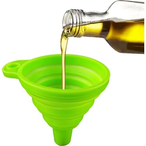 Silicone Gel Foldable Collapsible Style Funnel Hopper Kitchen Cooking Tools Accessories Gadgets Chocolate Cake Tools