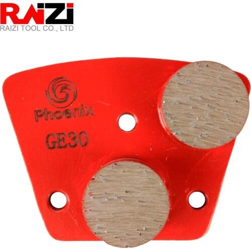 Raizi Hard 30 grit trapezoid concrete diamond grinding disc 3 M6 Holes abrasive grinding tools for Diamatic grinder