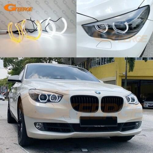 Ultra bright Day Light turn signal light DTM M4 Style LED Angel Eyes halo rings For BMW 5 Series GT F07 535i 550i 2009-2013