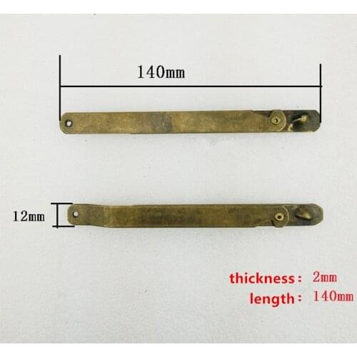 Vintage Brass Support Hinges Stay For Box Display Furniture Accessories Cabinet Door Kitchen Cupboard Lid Stays,140mm,1PC
