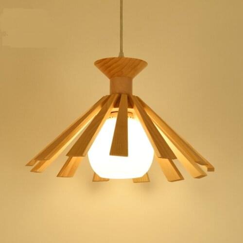 Japanese tatami wood pendant light wooden pastoral dining room living room light log in Southeast Asia pendant lamps ZL58 YM