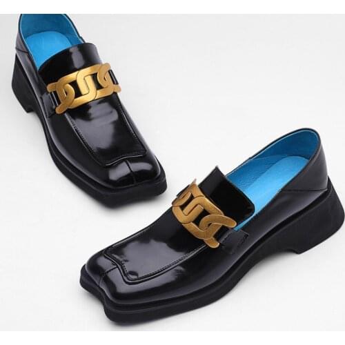 Womens Lolita Metal Irregular Toe Gothic Punk Pumps Shoes Creepers Japanese Harajuku Platform Chunky Heel Black 2021