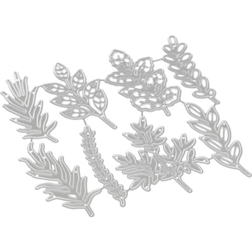 11.6*9.6cm 8pcs Leaves Creative New Metal Cutting Dies Scrapbook Embossing Paper Craft Album Card Punch Knife
