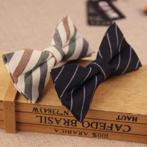 16color hot sale fashion designers mens business classic bowtie cotton British business bow tie cotton plaid striped 50pcs/lot
