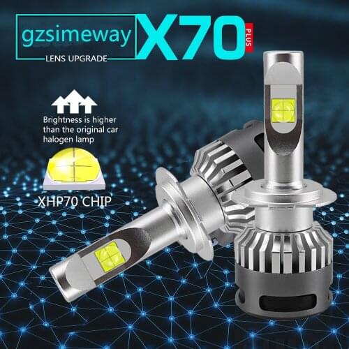 2PCS Car LED Light H7 H4 H1 D1S D2S 9005 HB3 LED Headlight Bulbs D2H 6000K XHP70 Chip 110W 30000LM H8 9006 HB4 H11 Auto Fog Lamp