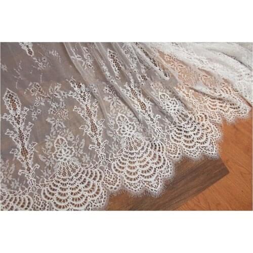 3M/Lot fabric for dress New Eyelash Lace Fabric DIY Costume Wedding Lingerie Nightdress Fabric flower