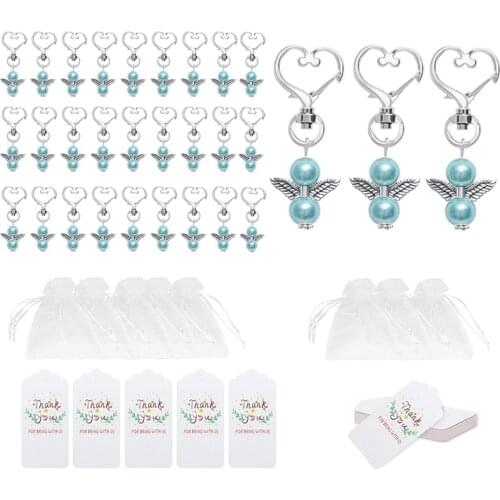 30Set Lucky Guardian Angel,Guardian Angel Keychain,Guardian Angel Keepsake,Baby Shower Gifts for Guests