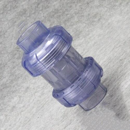 32mm Inner Diameter Transparent PVC One Way Non Return Check Valve Pipe Fitting For Garden Irrigation Aquarium Fish Tank