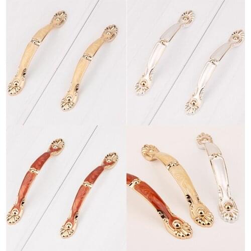 Zinc Aolly Ivory White Cabinet amber Handles Kitchen Cupboard Door Pulls Drawer Knobs European Fashion Furniture Handle Hardware