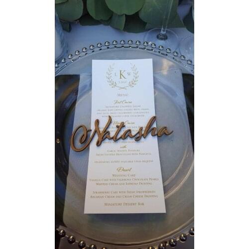 Wooden laser cut names Wedding place cards Name place settings Wooden wedding sign Rustic wedding names Laser cut wood Name tags