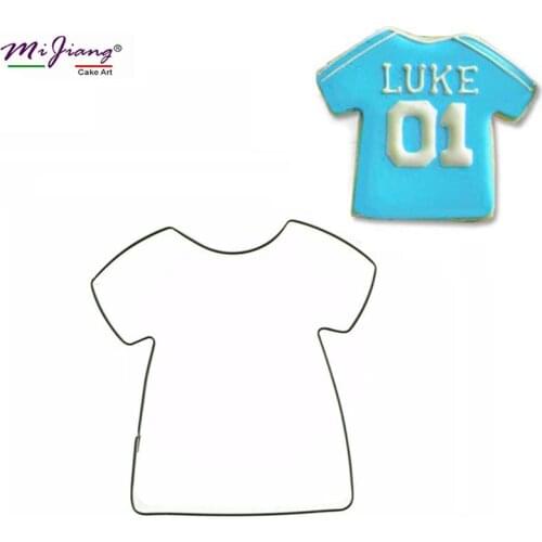 Stainless Steel Baby Kids Clothes T Shirt Cookie Cutter Stamp Sugar Pastry Fondant Mold Cupcake Cake Decorating Tools S7148