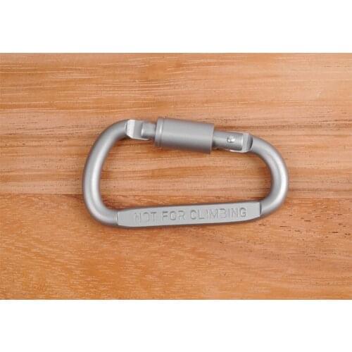 By dhl 200pcs D Shape Carabiner Rope Hook Screw Lock Keychain Aluminum Alloy Camping Kits Outdoor Rope Keyring Tool