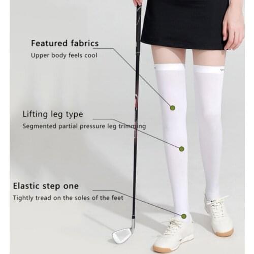 Stretch Tight Stockings Womens Sunscreen Golf Stockings Anti Ultraviolet Lightweight Long Leg Sports Stockings