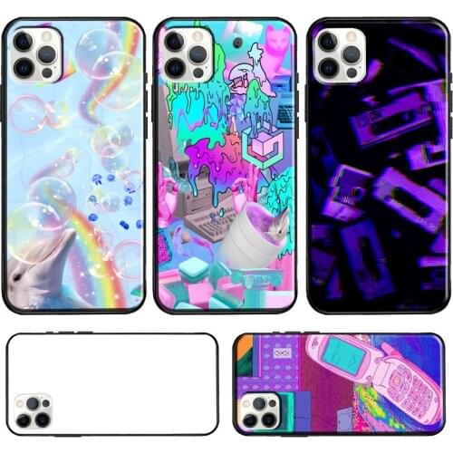 Vaporwave Aesthetic Trippy Case For iPhone 12 Pro Max 12 mini 11 Pro Max 6S 7 8 Plus X XR XS Max SE 2020 Cover