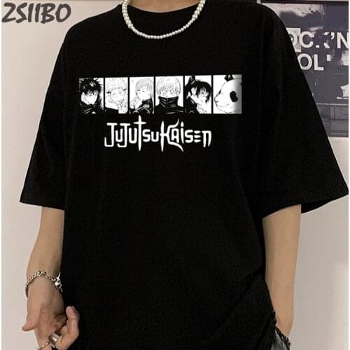 Harajuku Mens tshirt Anime Jujutsu Kaisen Yuji Itadori Funny Printed Summer Cool Unisex Short Sleeve T Shirt Streetwear T-shirt