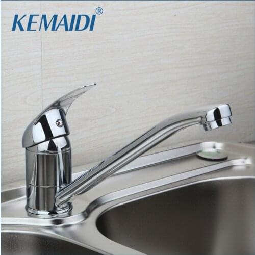 KEMAIDI Chrome Basin Bathroom Short Kitchen Polished Luxury New Swivel Sink Tap Brass New Vessel Mixer Torneira Cozinha Faucet