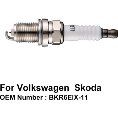COWTOTAL Iridium Spark Plug for Volkswagen VW Golf Beetle Passat Skoda Favorit Octavia OE BKR6EIX-11 ( Pack of 4 )