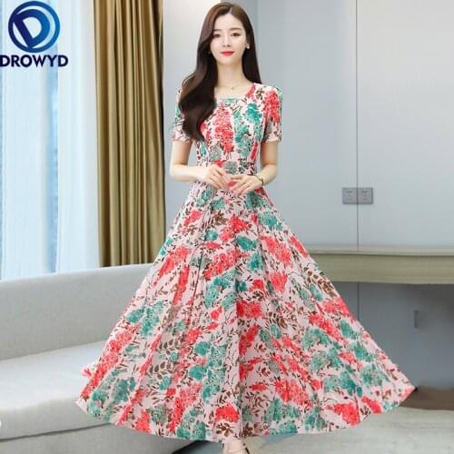 Fashion Temperament Dress Women Summer 2021 New Style Cover Belly Waist Waist Ladies High-end Western Style Long Dress Vestidos