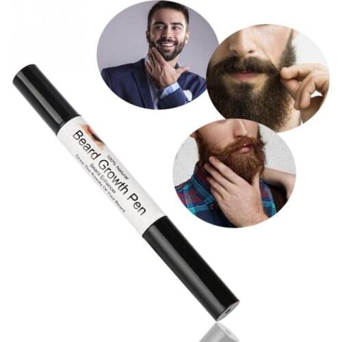 1pcs Men Beard Growth Pen Facial Hair Sideburn Mustache Repair Shape Regrowth Pen Beard Enhancer Nourish Shaping Anti Hair Loss