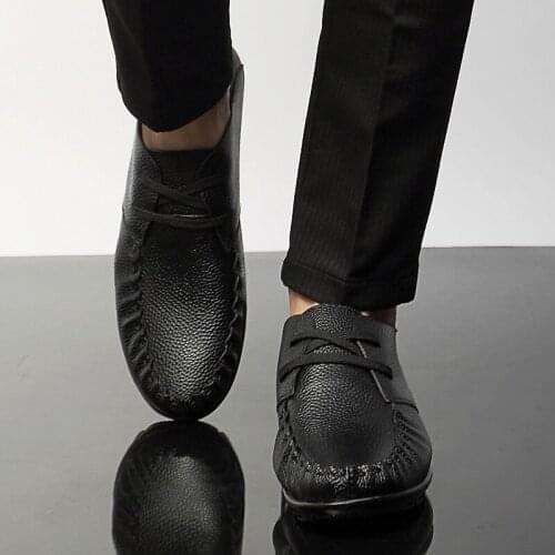 Mens 2020 flat masculino man cuero spring sapato hot para sale slip leather sports fashion shoe sport male black leisure men de