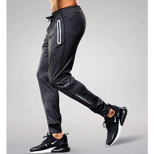 Mens Running Pants Quick-Dry moderate thickness Casual Trousers Sport Pants With Zipper Pockets Sportswear Jogging Sportpants