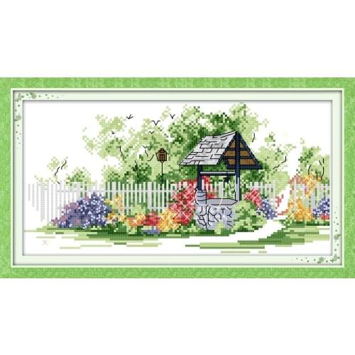 Well cross stitch kit aida 14ct 11ct count print canvas cross stitches stitching kits needlework embroidery DIY handmade
