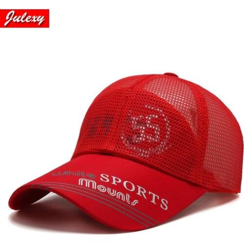 2021 New Transparent Hollow Summer Mesh 55 Standard Baseball Cap Outdoor Sun Breathable Cap Couples All-Match Fashion Hat