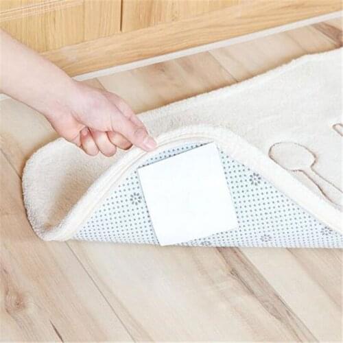 New 4 X Carpet Pad Double-sided adhesive Sticker Anti Slip Mat Pads Anti Slip Corners Gripper Stopper Bath Rug Mat